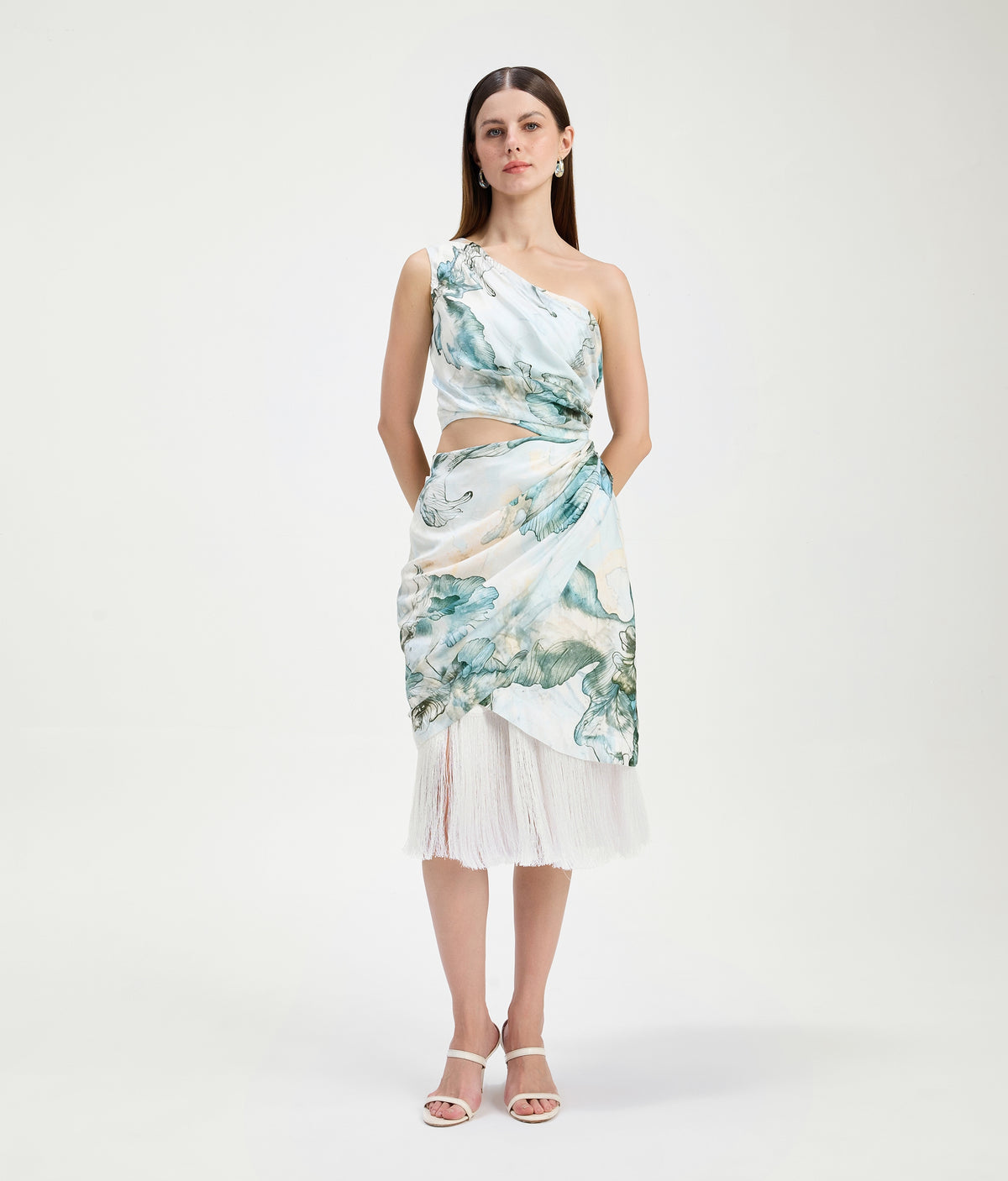 Tidal Cutout Fringe Dress