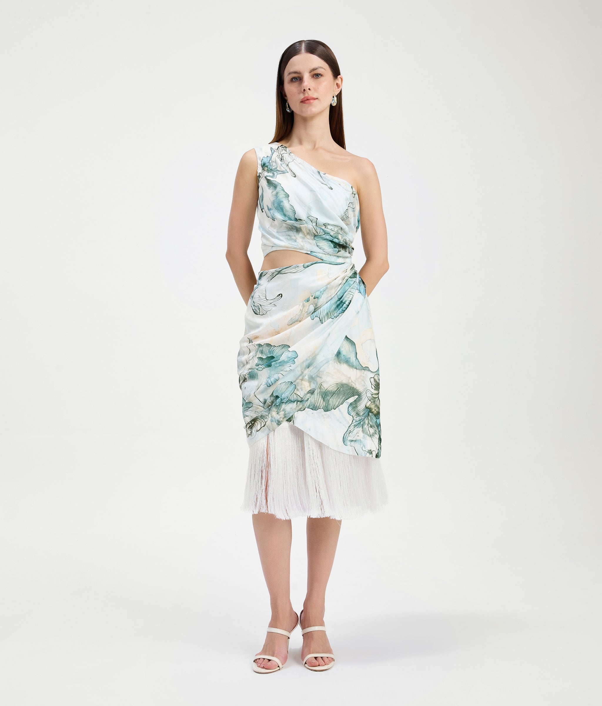 Tidal Cutout Fringe Dress