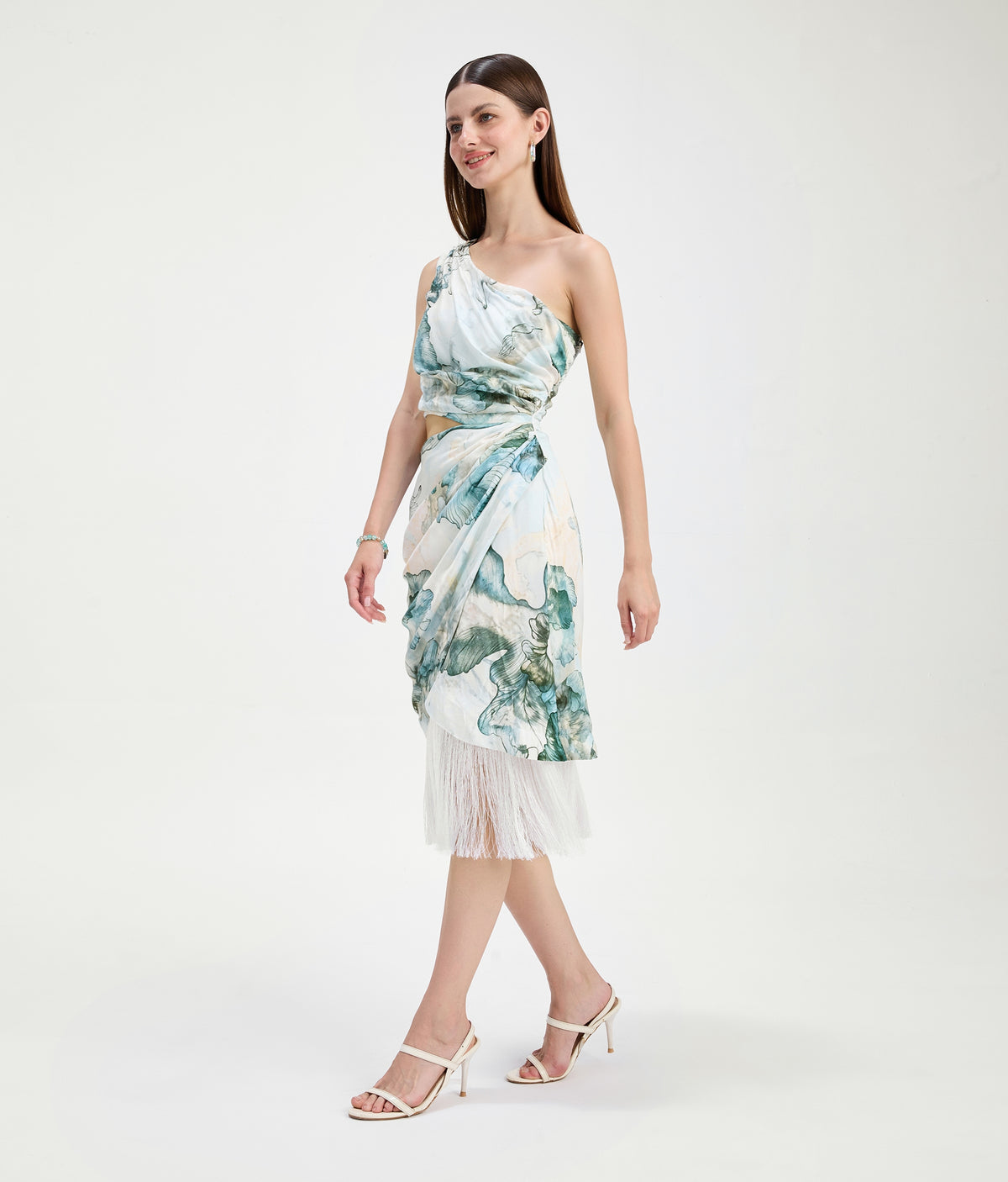 Tidal Cutout Fringe Dress
