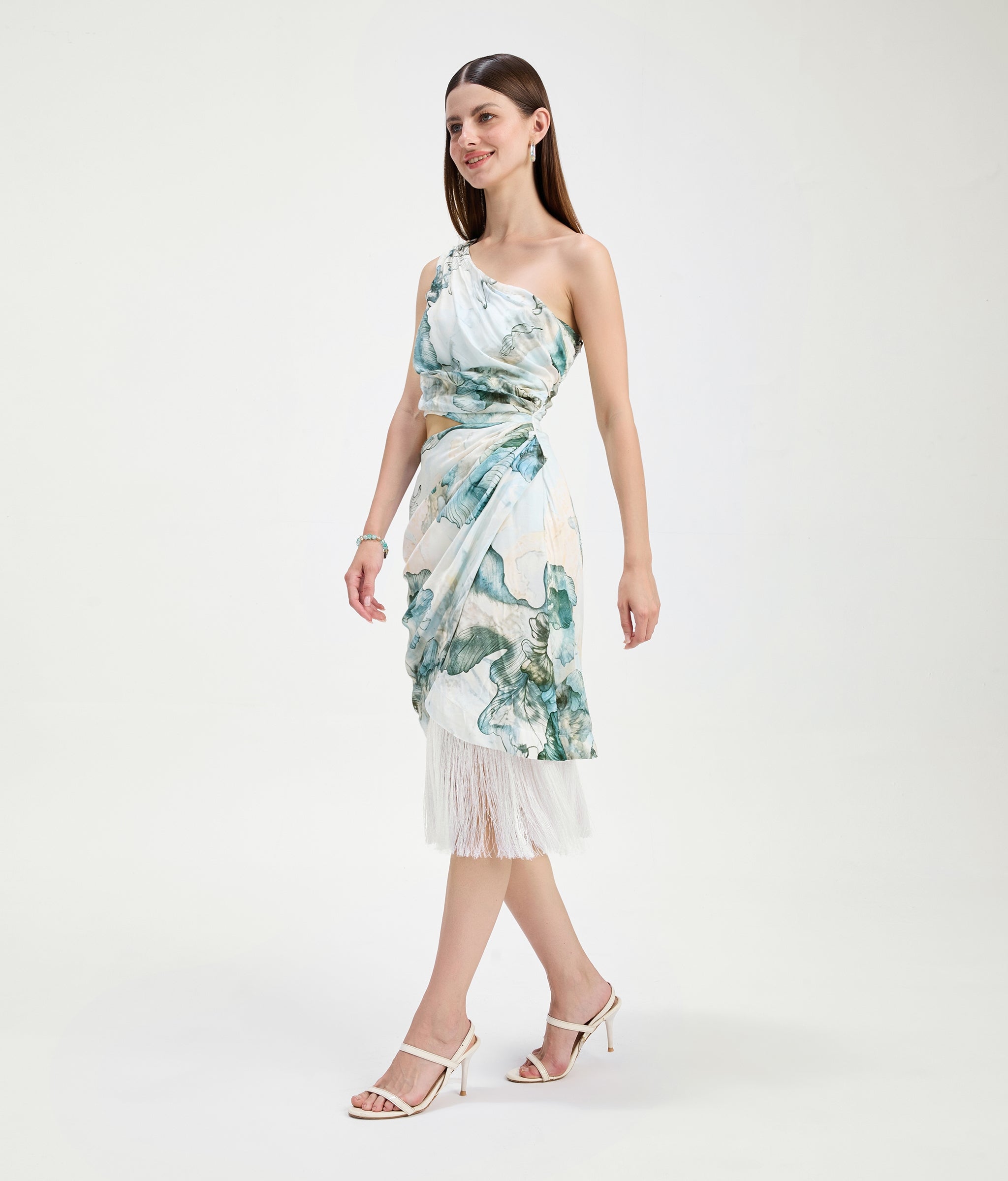 Tidal Cutout Fringe Dress