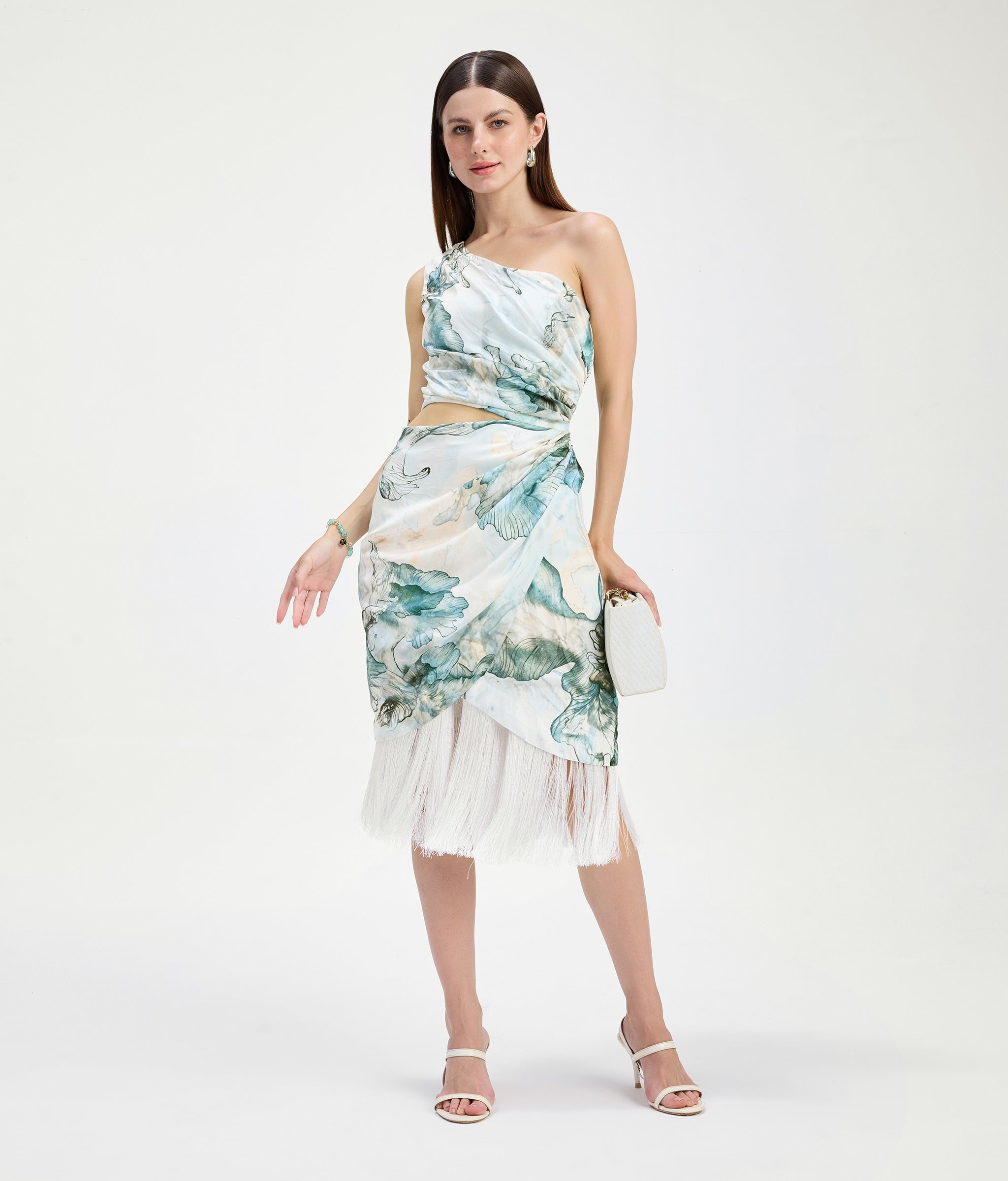 Tidal Cutout Fringe Dress