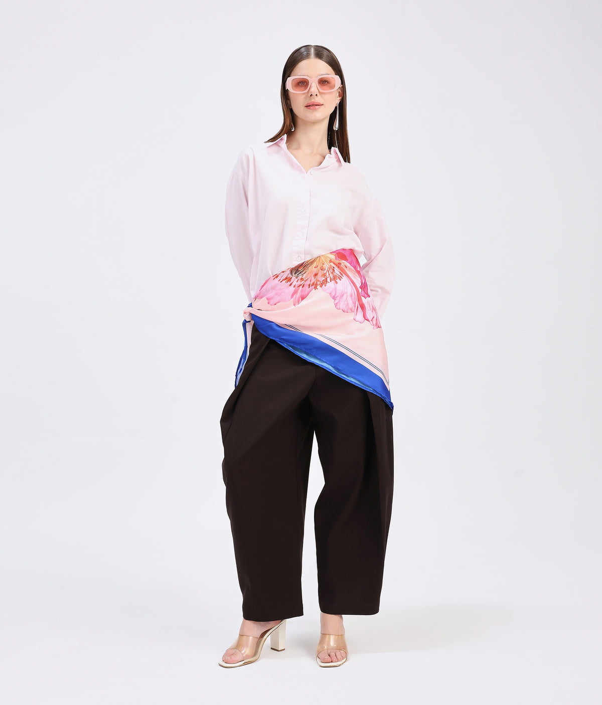Romanticizing in Pink Poppy Scarf
