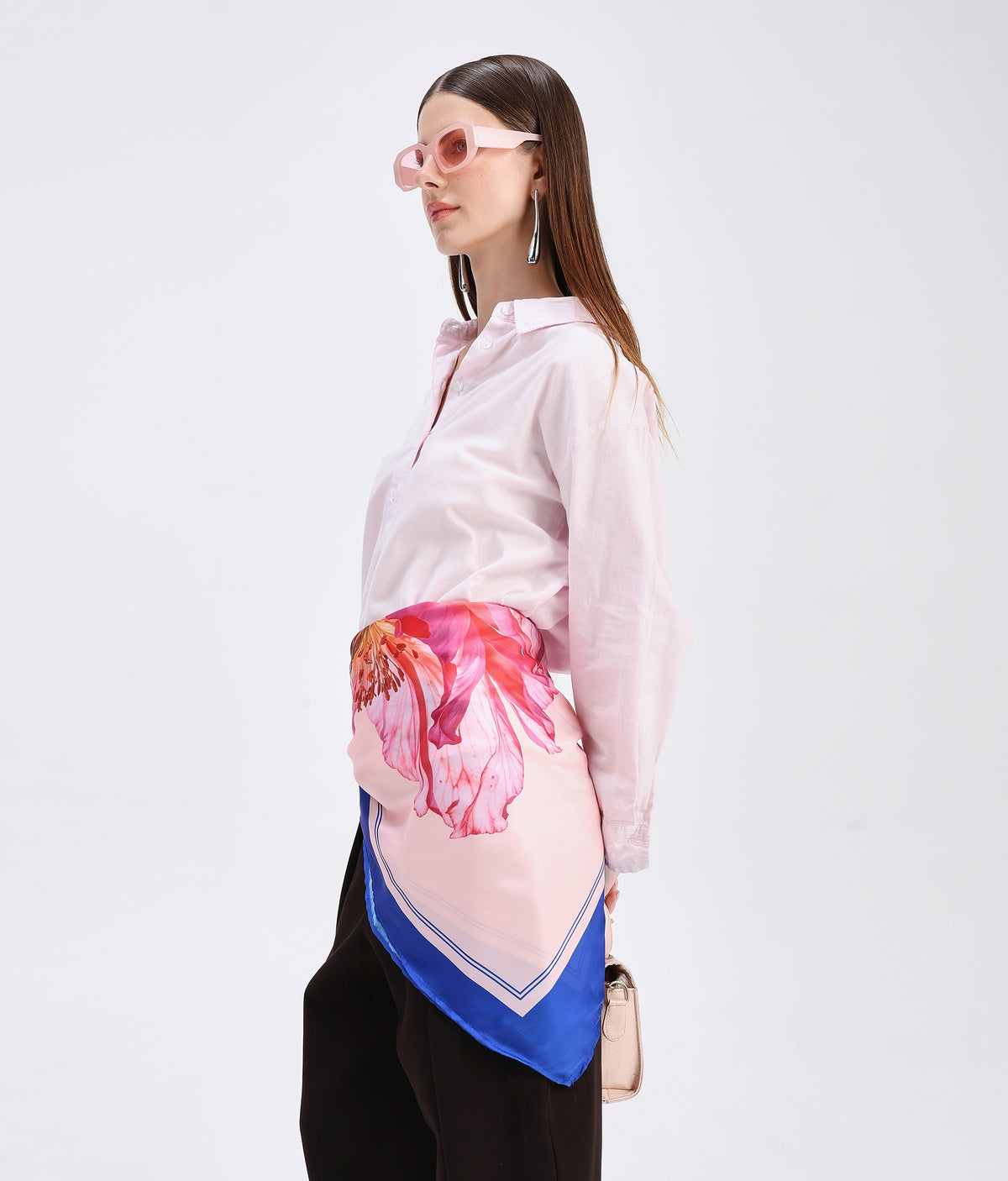 Romanticizing in Pink Poppy Scarf