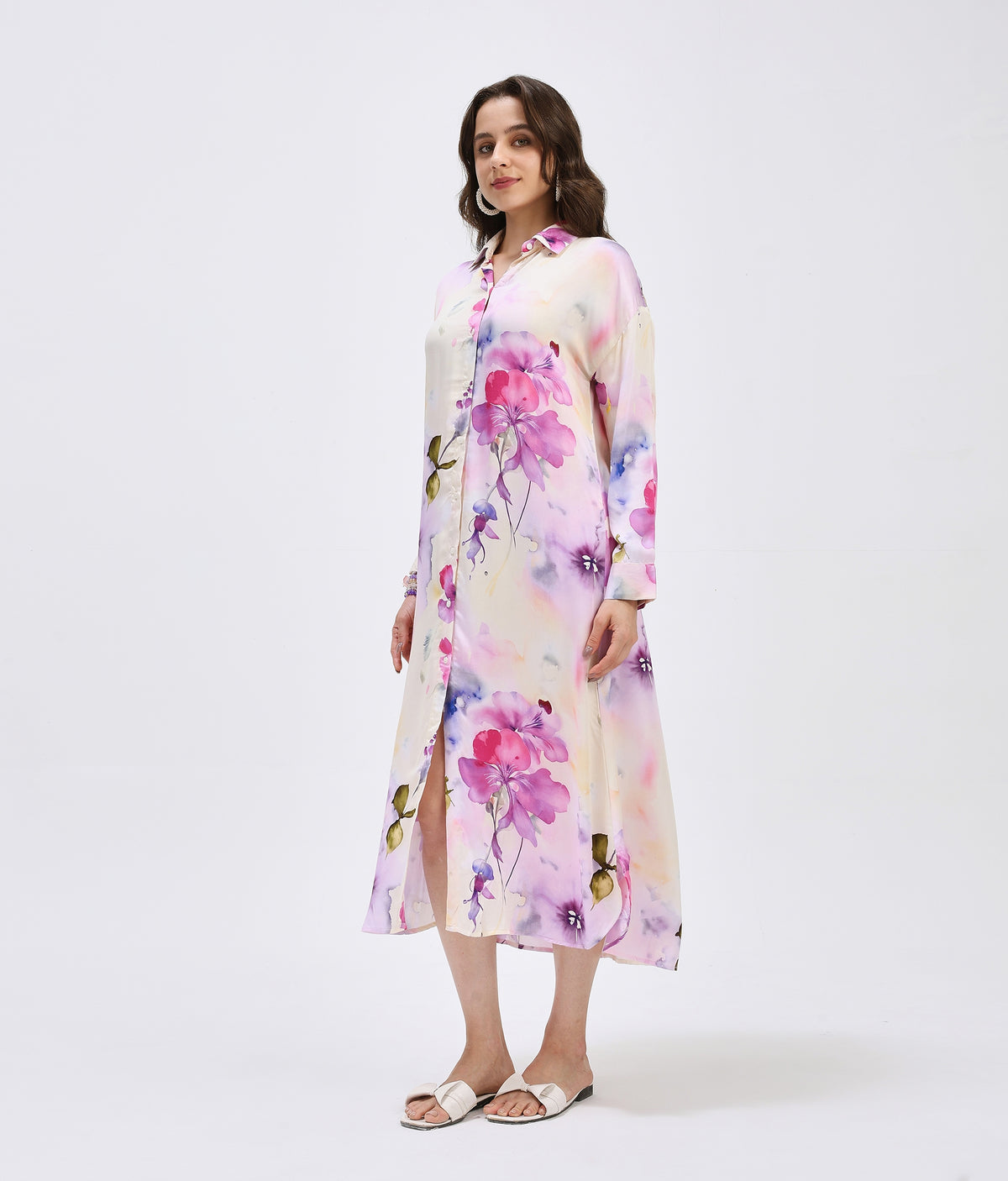 Misty Sunrise Shirt Dress