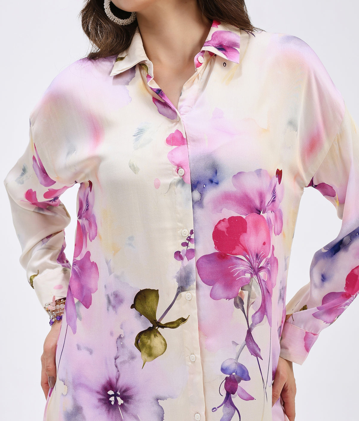 Misty Sunrise Shirt Dress