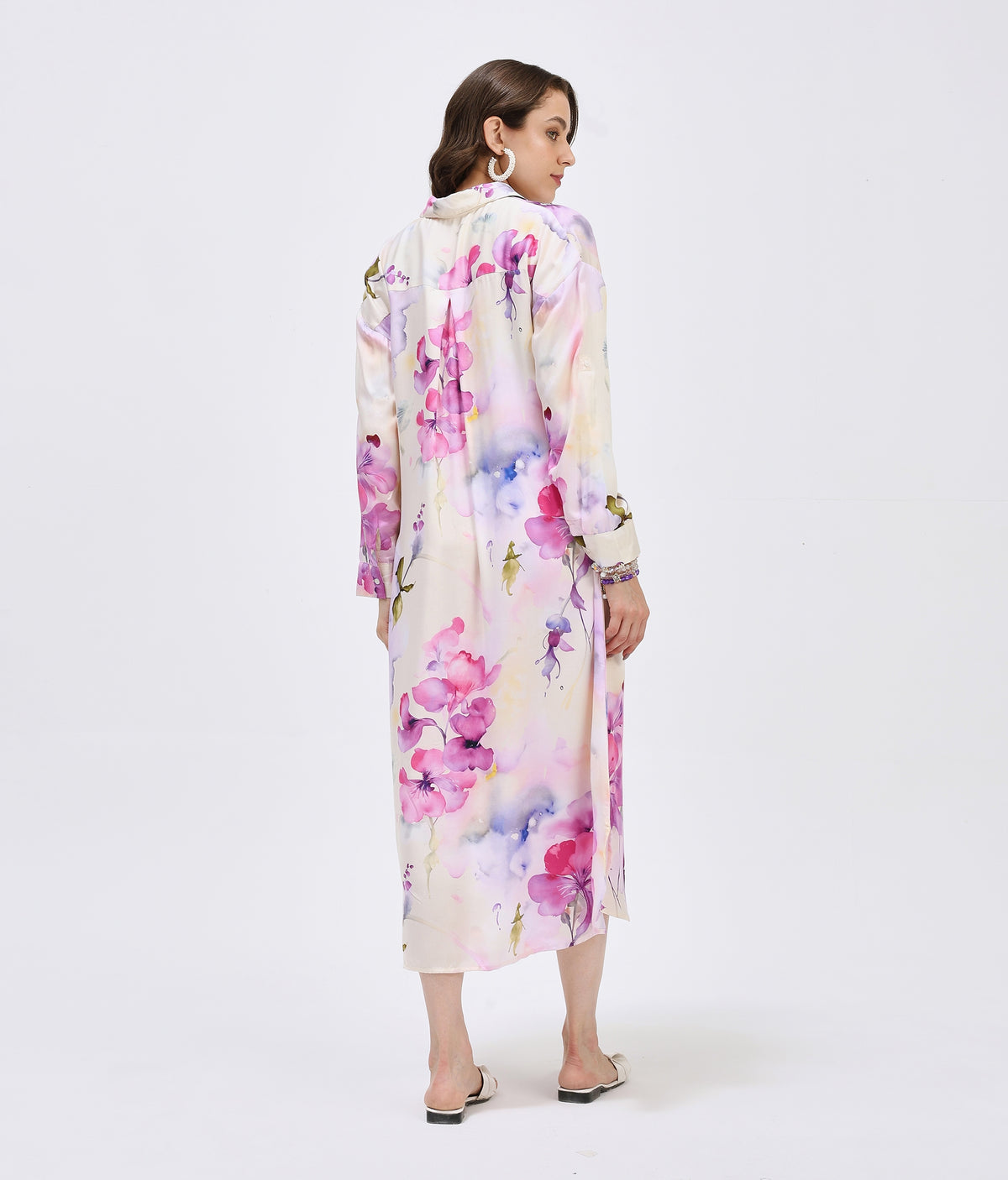 Misty Sunrise Shirt Dress