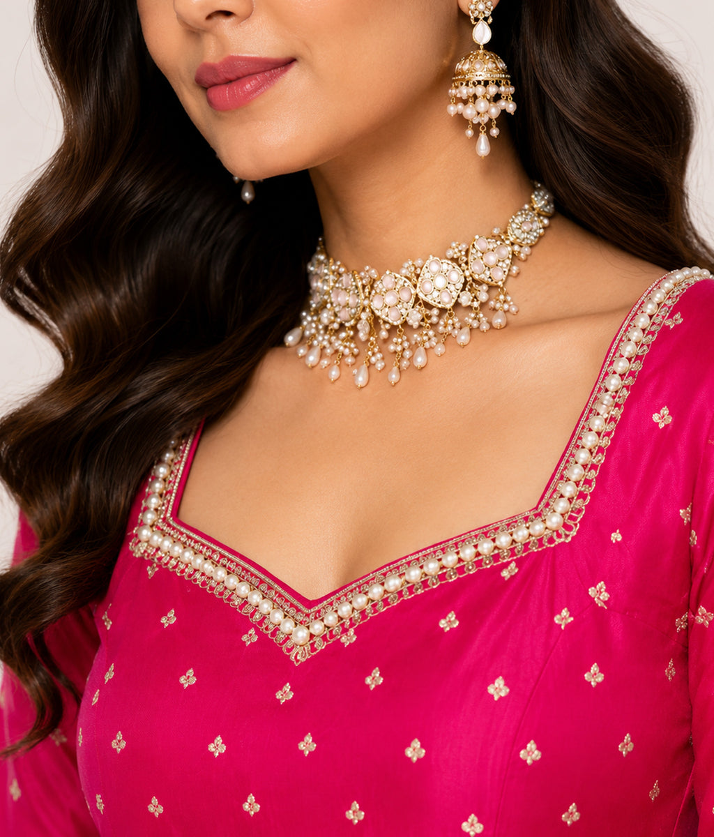 Pink Patakha Palazzo set