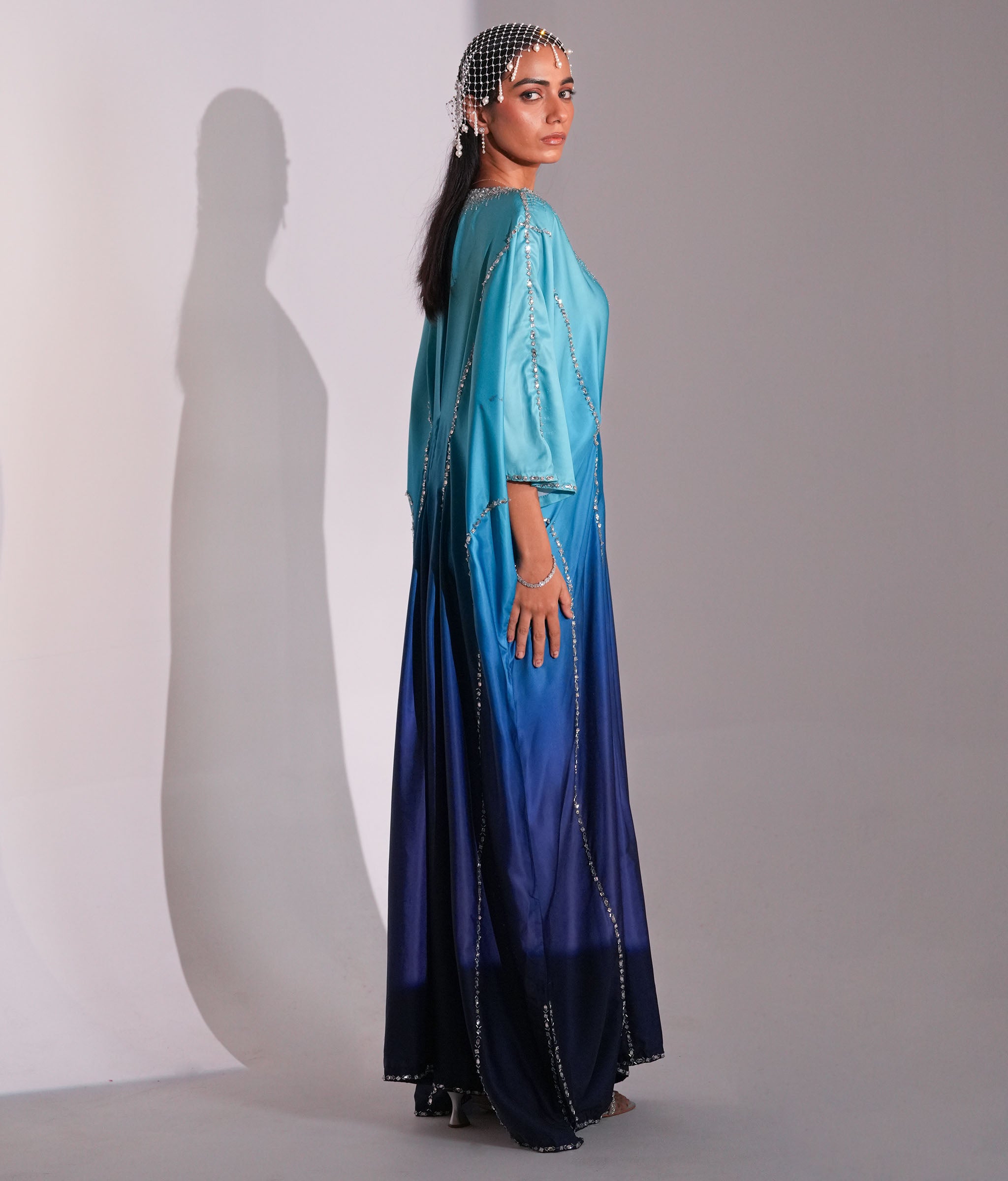 Marine Crista Ombre Kaftan