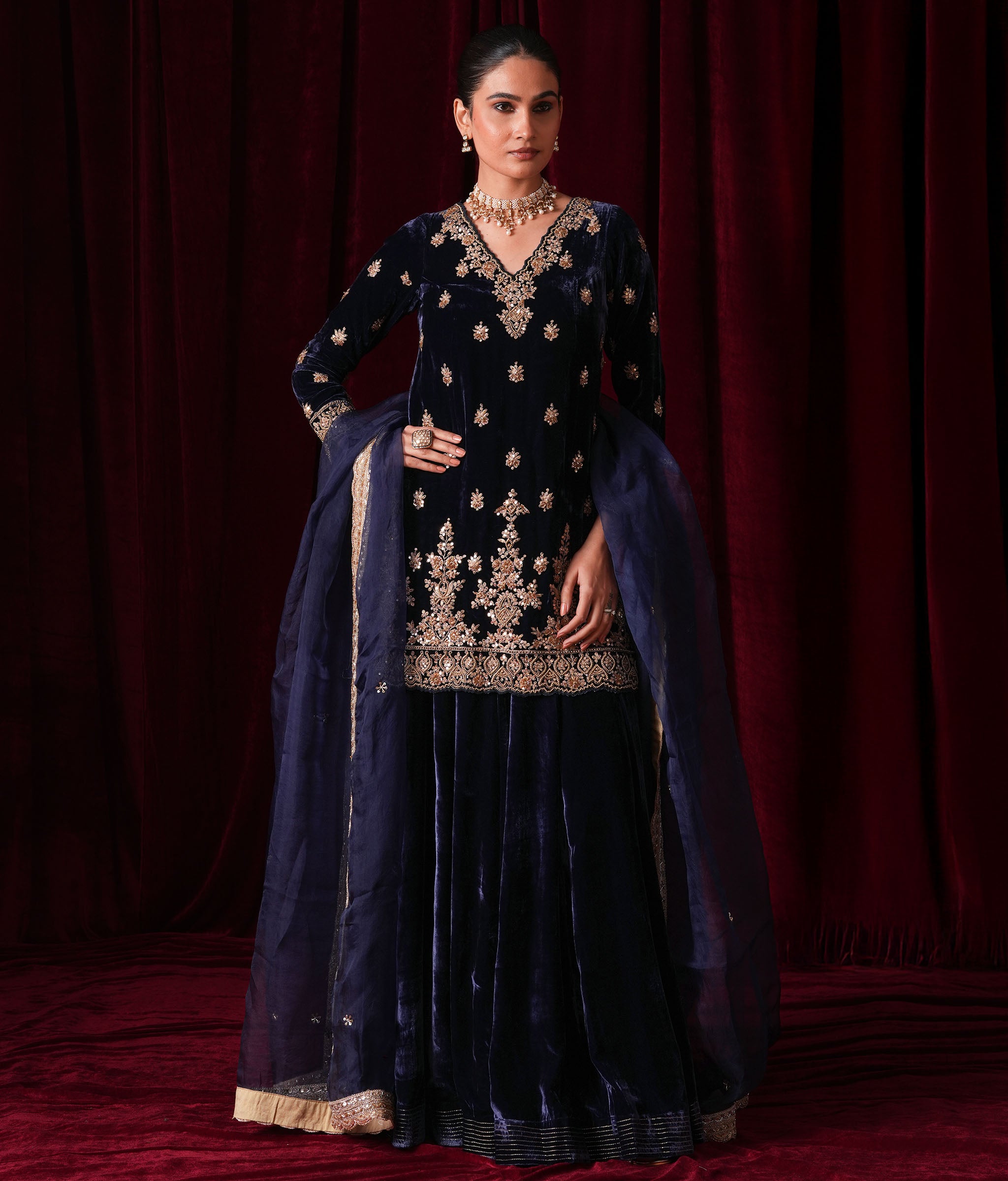 Noor-e-Neelam Sharara Set