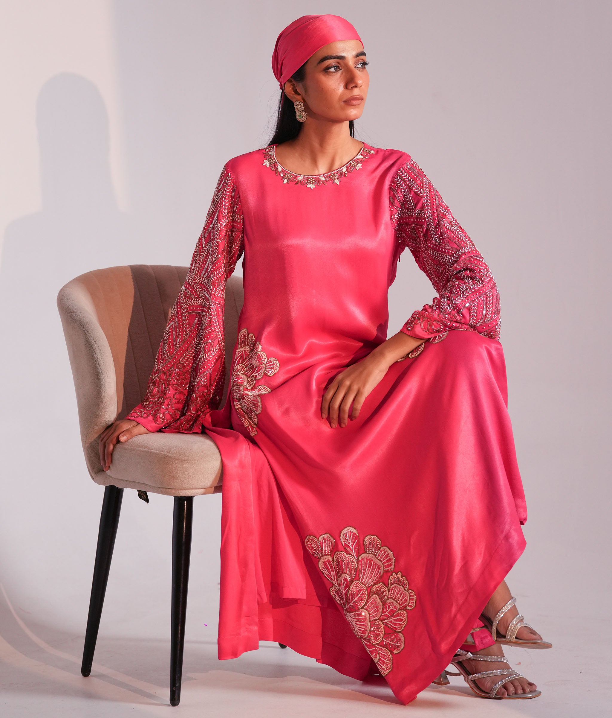 Papillon Rosé Kurta Set