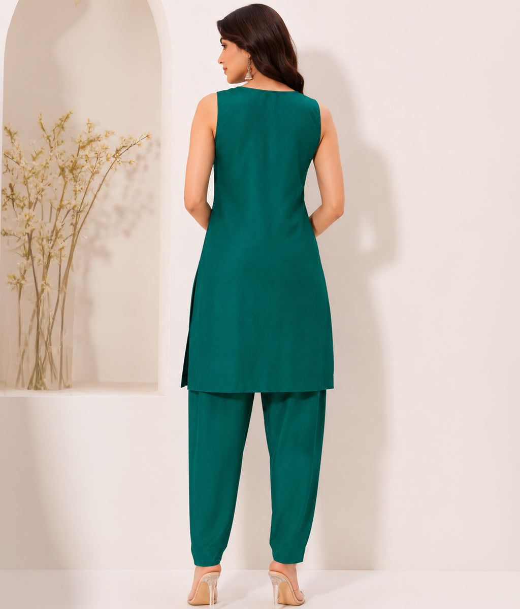 Chic Emerald Kurta set