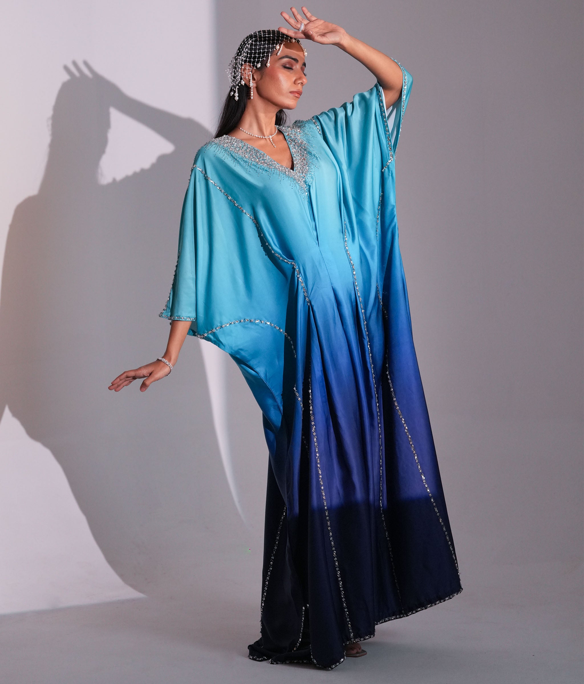 Marine Crista Ombre Kaftan