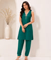 Chic Emerald Kurta set