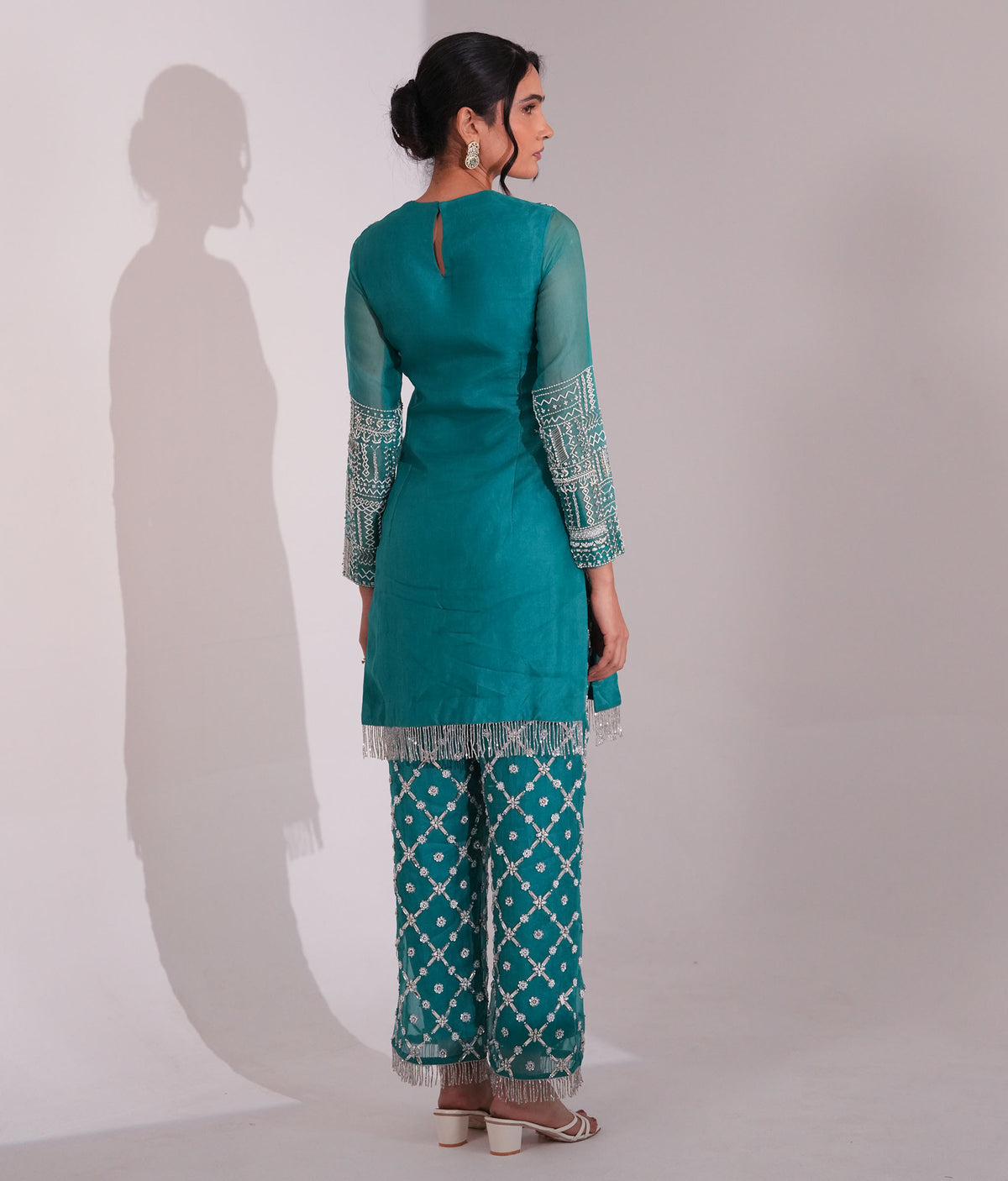 Azure Tessera Kurta Set