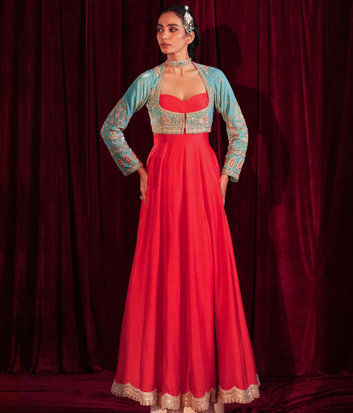 Gulnar Shahi Anarkali Koti Set