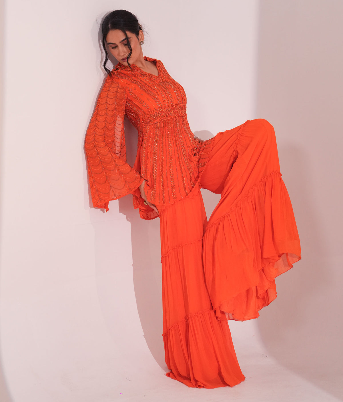 Amber Frangi Sharara Set