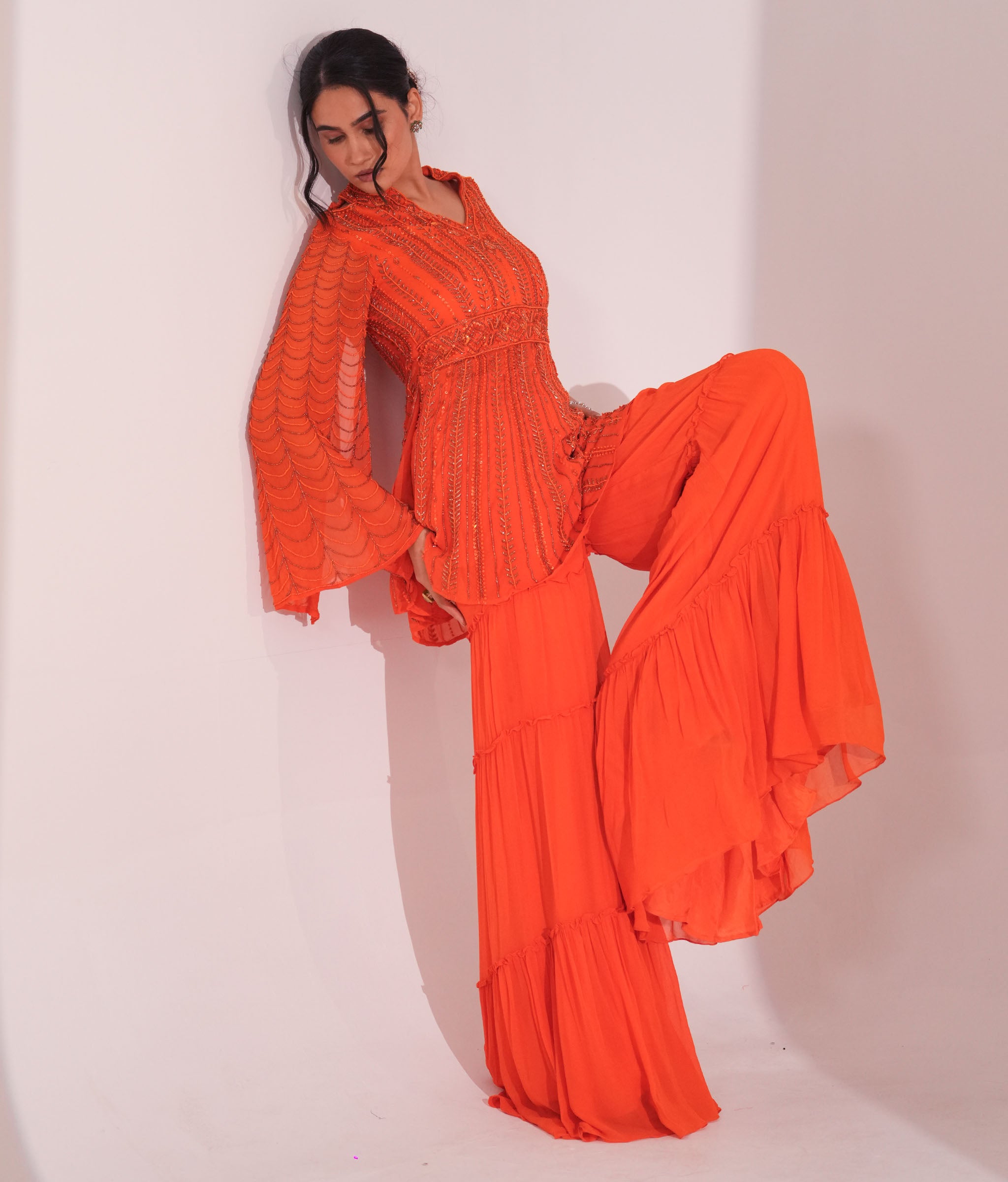 Amber Frangi Sharara Set