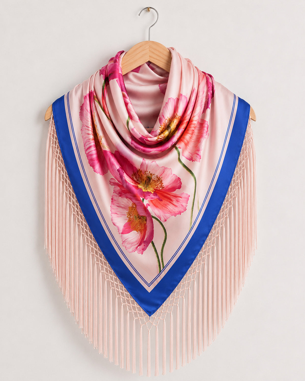 Romanticizing in Pink Poppy Scarf