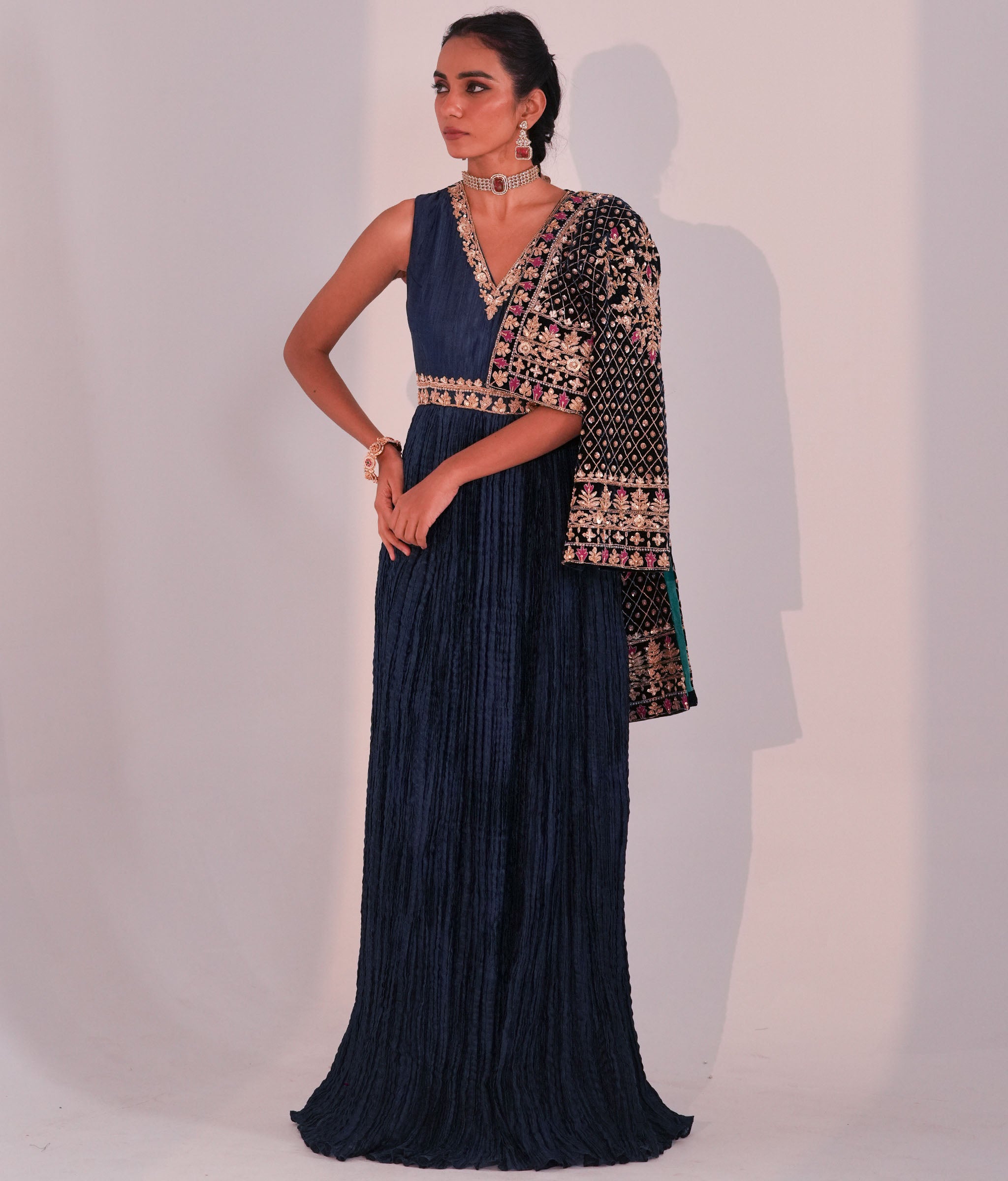 Neel Darbar Anarkali Set