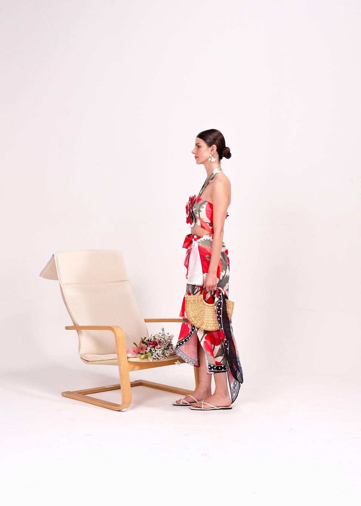 Positano Poppy Sarong Skirt Set